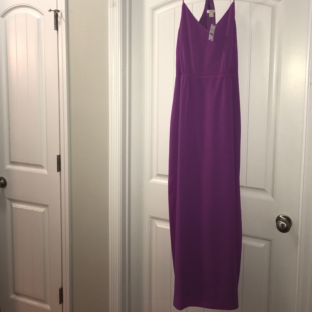 J. Crew Lined Purple Maxi Dress